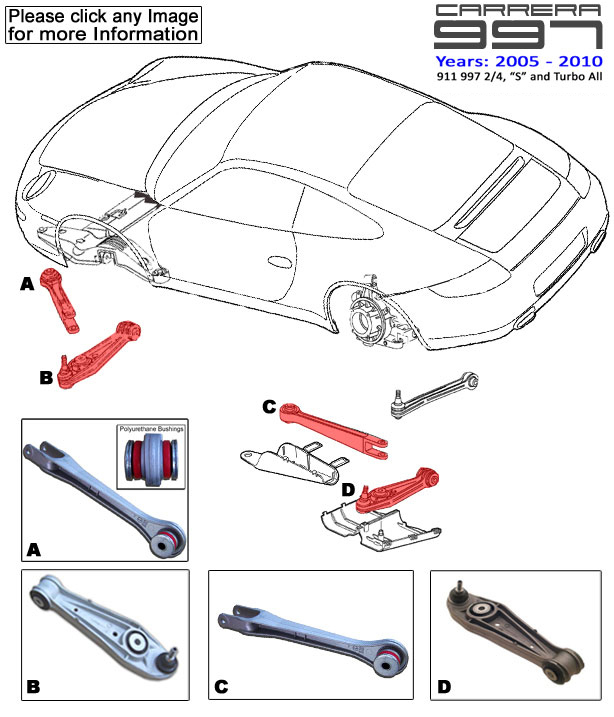 Porsche 997 Control Arms - Rebuilt