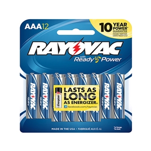 Consumer Battery - RAYOVAC Alkaline - AAA Size (12 Pack) - 553579011