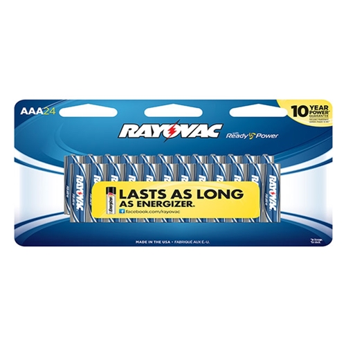 Consumer Battery - RAYOVAC Alkaline - AAA Size (24 Pack) - 553579012