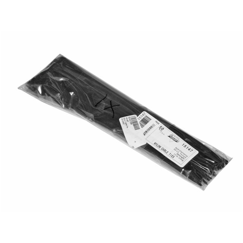 Nylon Cable Tie (50 Pack) - 11 X 3/16" Black - 15147