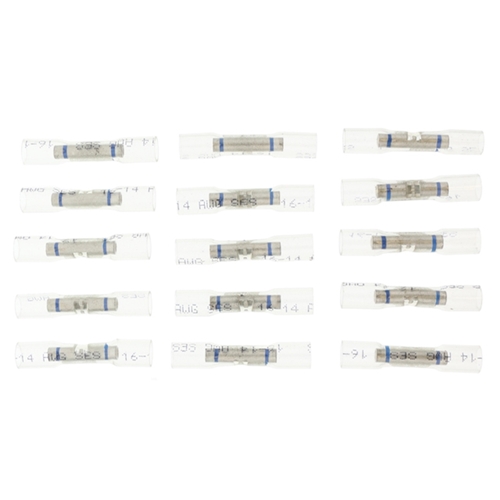Wire Connector - Butt Connector, 16-14 Gauge (Blue) (15 Pack) - 22966