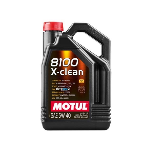 Engine Oil - MOTUL 8100 X-clean (Gen 1) - 5W-40 Synthetic (5 Liter) - 102051