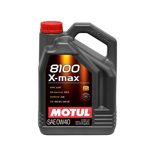 Engine Oil - MOTUL 8100 X-max - 0W-40 Synthetic (5 Liter) - 104533