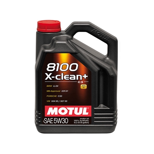 Engine Oil - MOTUL 8100 X-clean Plus - 5W-30 Synthetic (5 Liter) - 106377