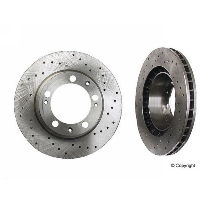 Porsche Brake Rotor Front Cross Drilled Zimmermann