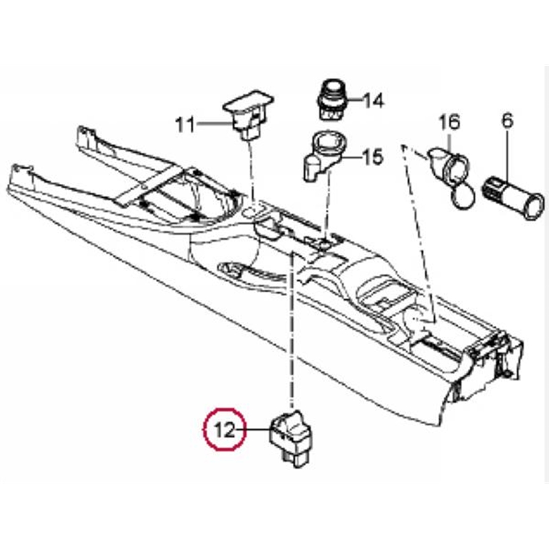 Porsche Cabriolet Top Roof Switch