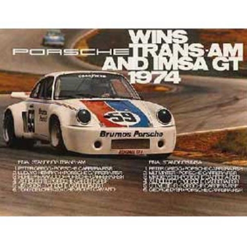 Porsche Poster - Trans Am Imsa 1974