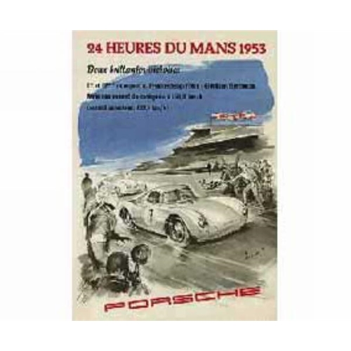 Porsche Poster - 24 Hours Lemans 1953