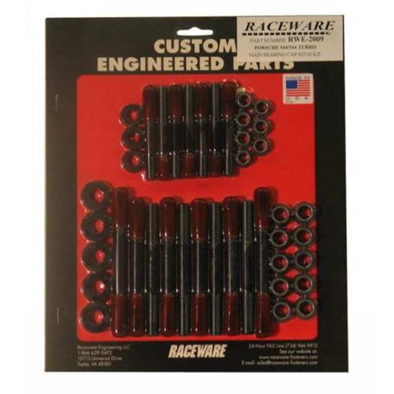 Porsche 944 RACEWARE Main Bearings Stud Cap Kit