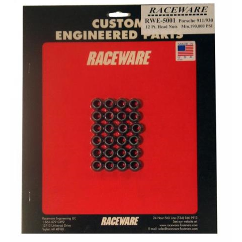 Porsche 911 RACEWARE 12 pt. Cylinder Head Nut Set