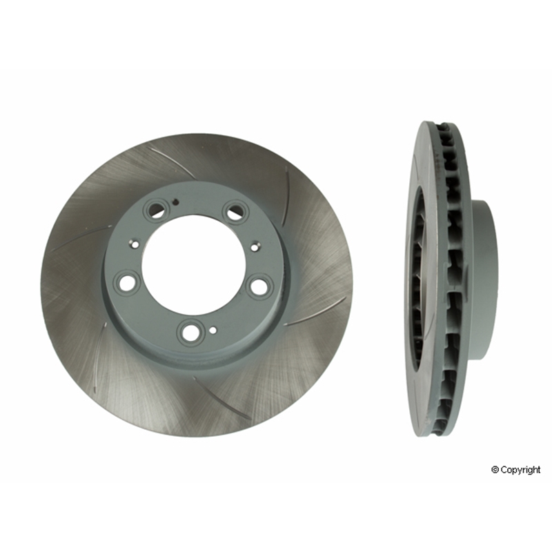 Porsche Disc Brake Rotor - Sebro Sport Slotted - Front Right