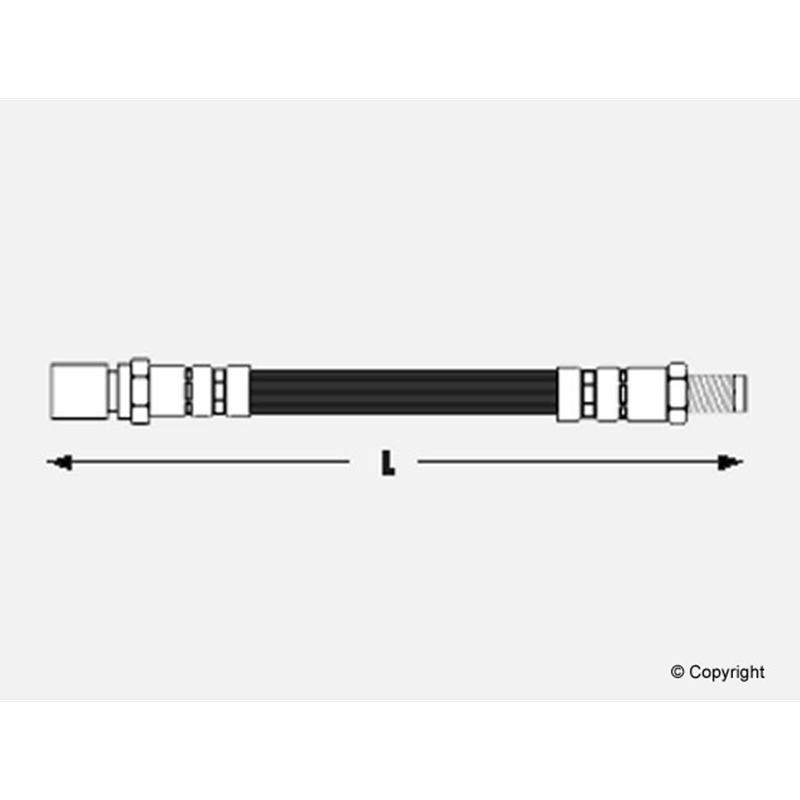 Porsche Brake Hydraulic Hose Meyle Front