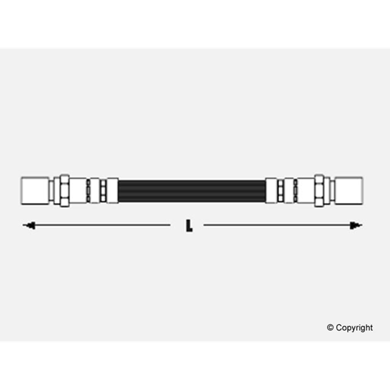 Porsche Brake Hydraulic Hose Meyle Rear