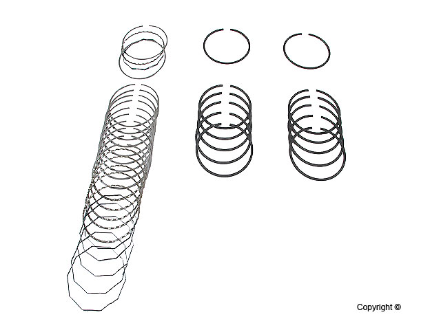Porsche Engine Piston Ring Set - Deves