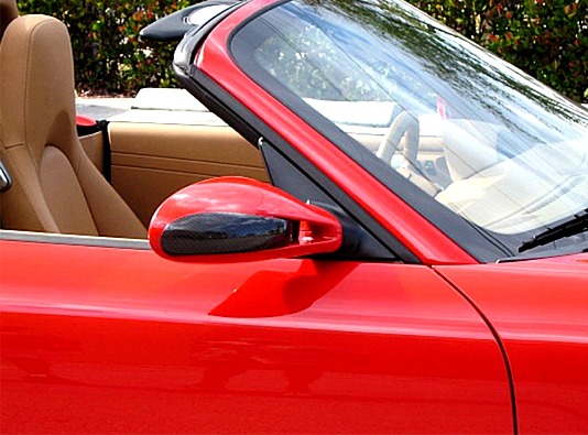 Porsche Cayman TA Style Mirror Cover Trim - Carbon Fiber- 987 Cayman Only