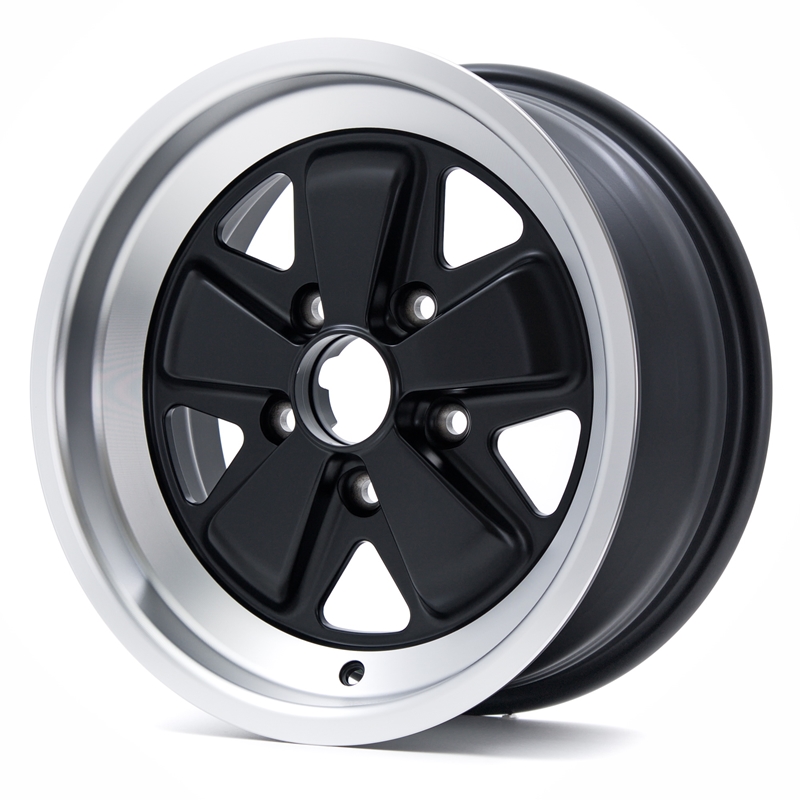 Porsche Fuchs Matt Black with Diamond Cut Lip - 9x15 - 911 SC, Carrera -1987 back axle - Maxilite