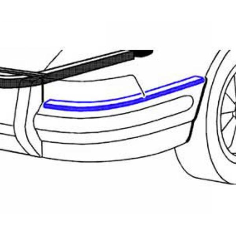 Porsche Rear Bumper To Body Seal - Right