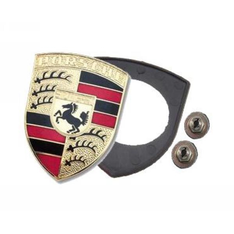 Porsche Hood Emblem Badge Crest Kit 1973-94 Style