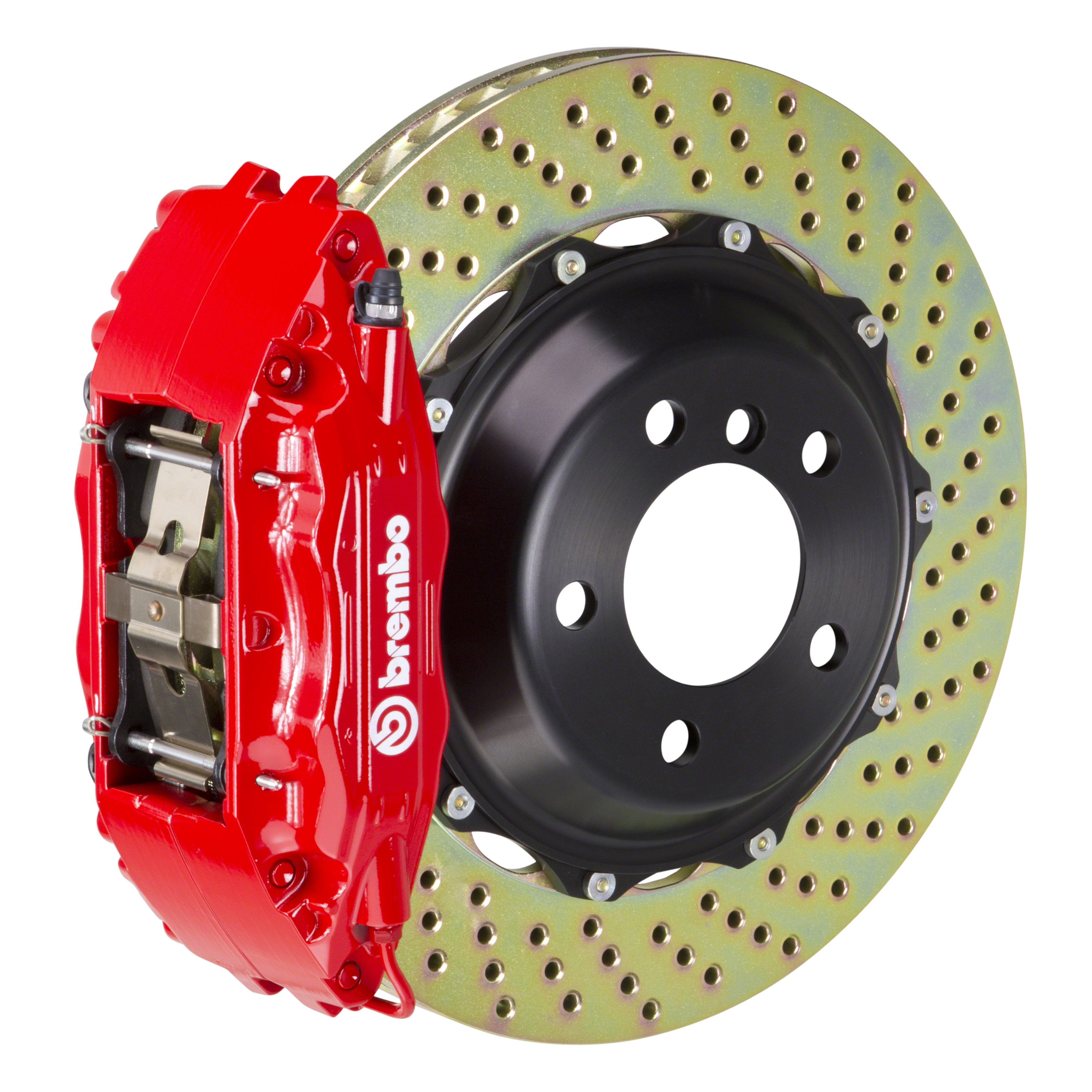 Porsche Brembo GT 355x32 2-Piece Calipers 4 Piston Drilled Front Big Brake Kit - Red Calipers