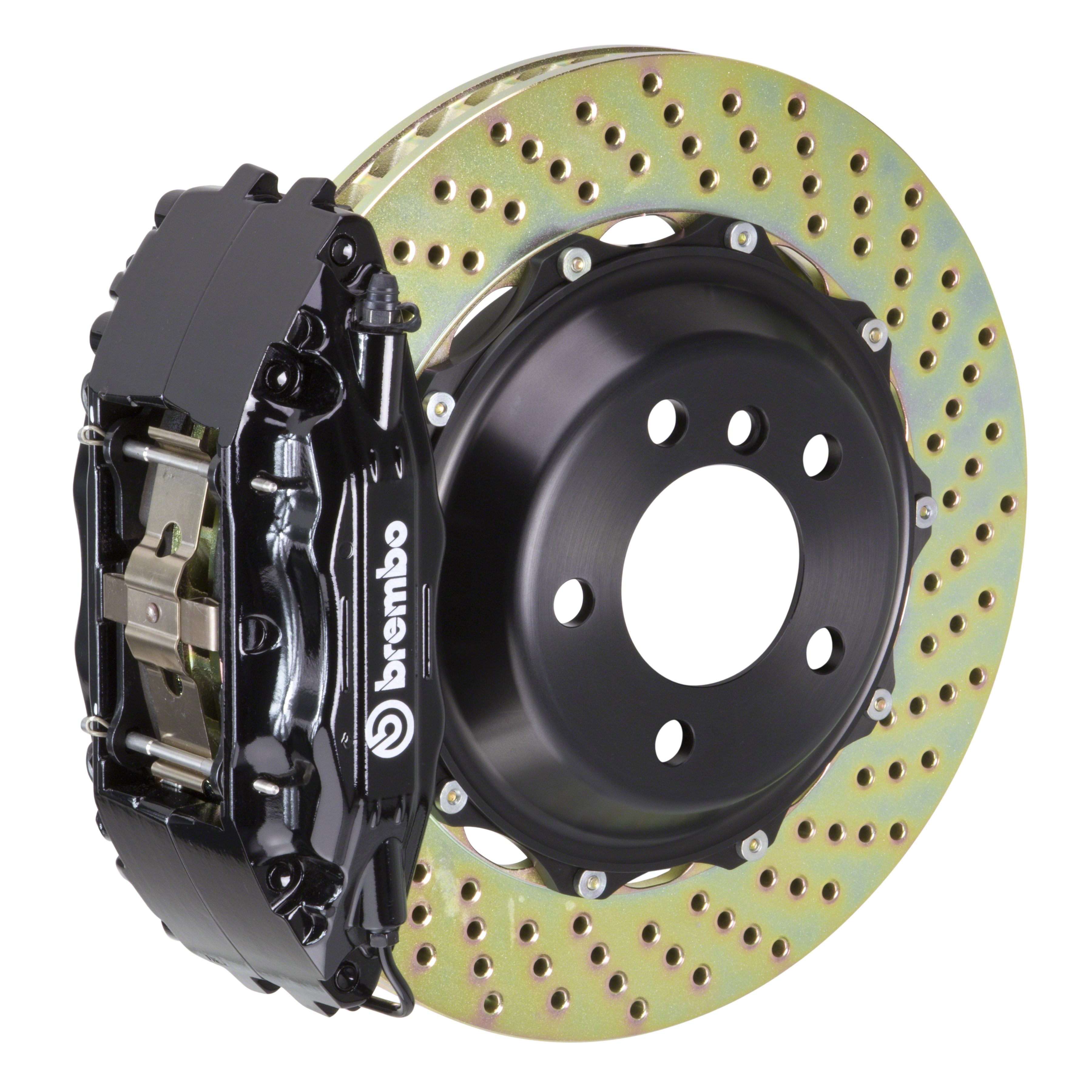 Porsche Brembo GT 355x32 2-Piece Calipers 4 Piston Drilled Front Big Brake Kit - Black Calipers