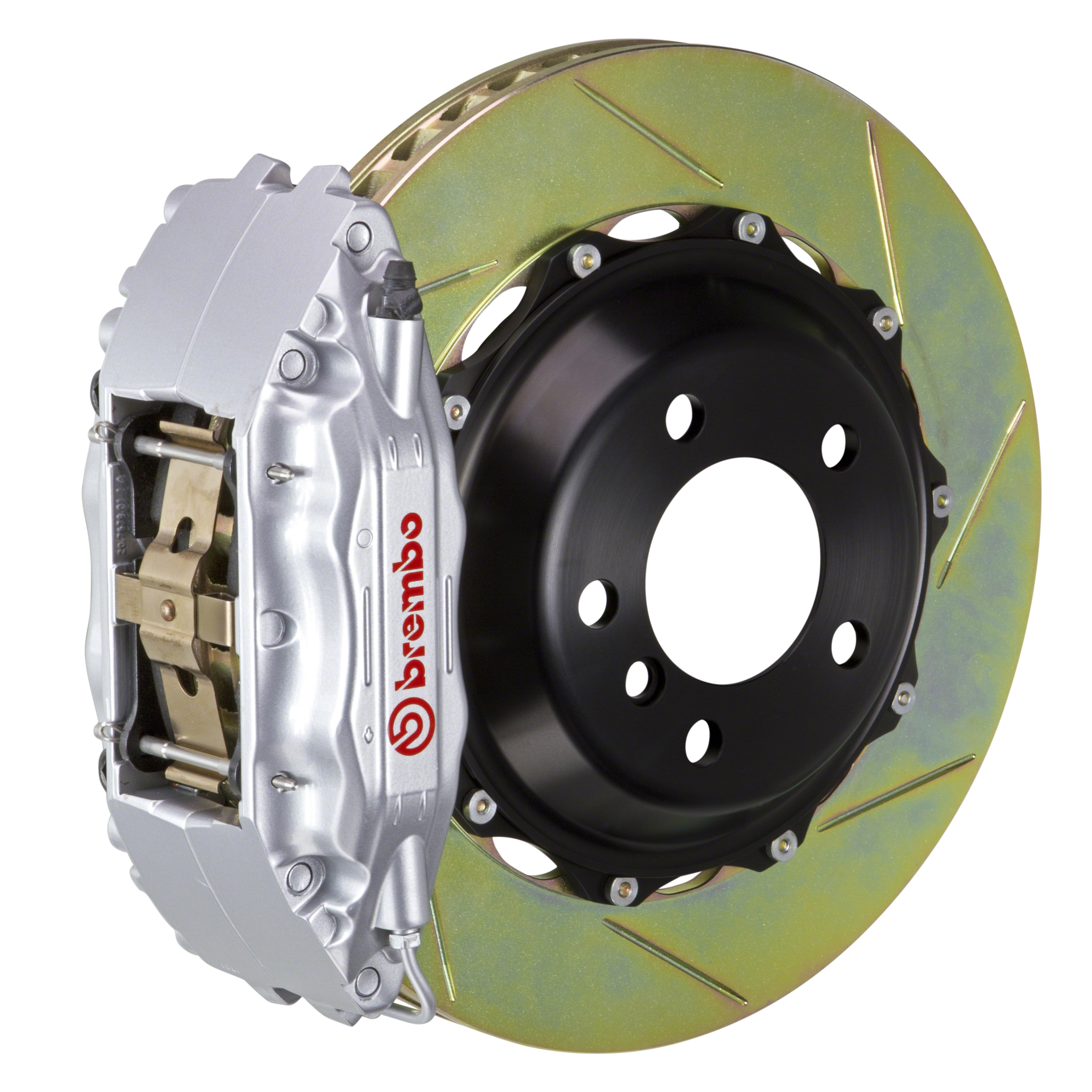 Porsche Brembo GT 355x32 2-Piece Calipers 4 Piston Slotted Front Big Brake Kit - Silver Calipers
