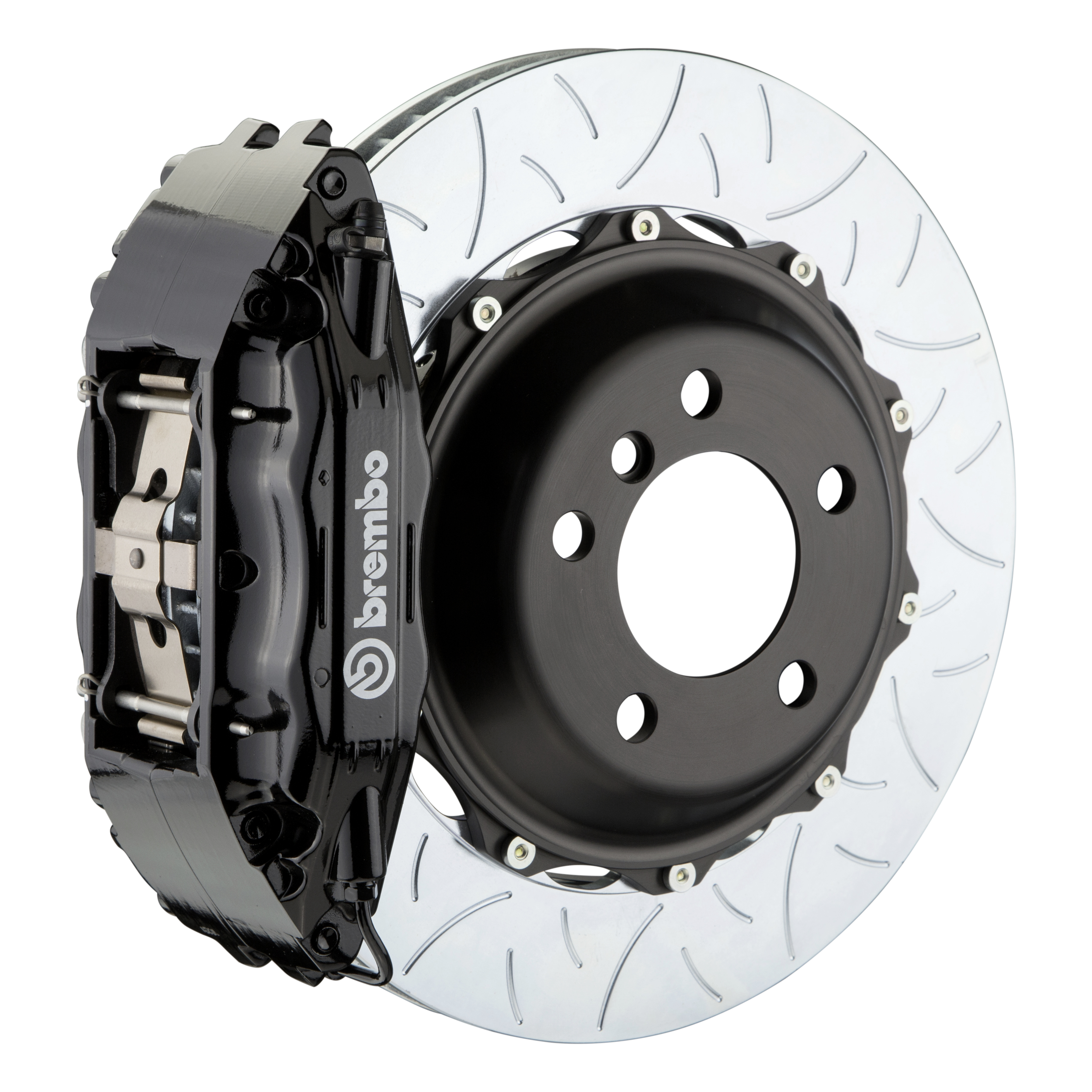 Porsche Brembo GT 355x32 2-Piece Calipers 4 Piston Slotted Type-3 Front Big Brake Kit - Black Calipers
