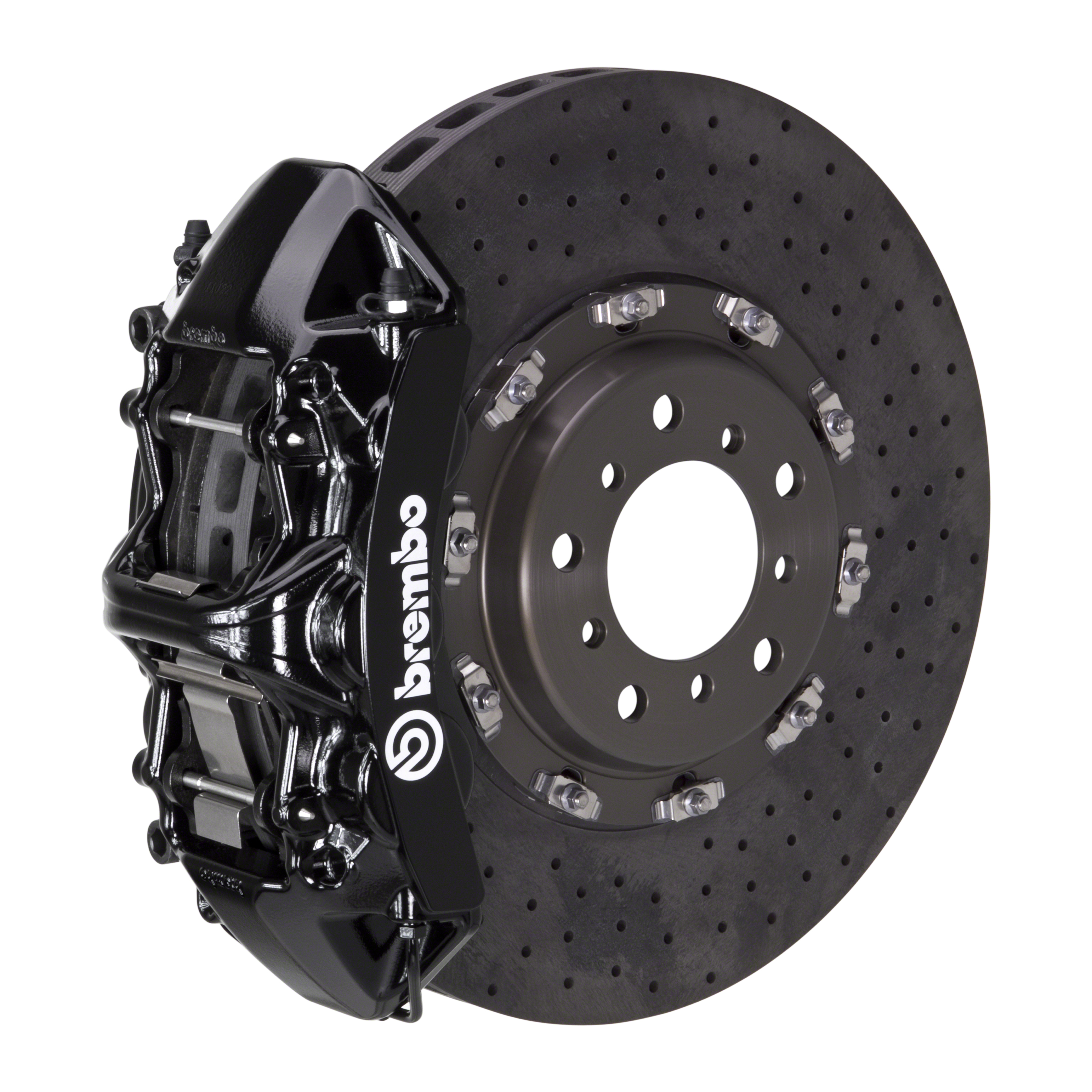 Porsche Brembo GT CCM-R 380x34 CCM-RCalipers 6 Piston Drilled Front Big Brake Kit - Black Calipers