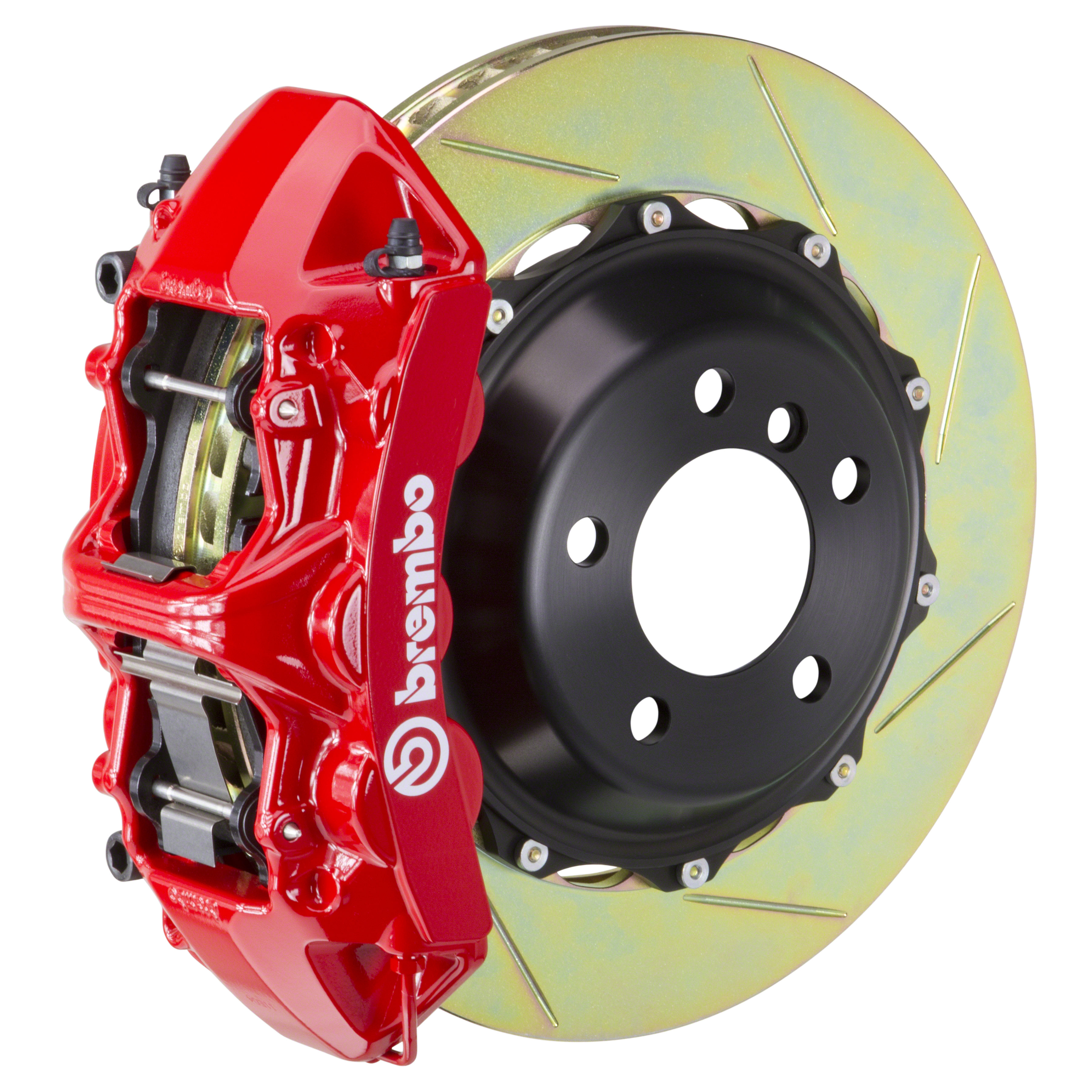 Porsche Brembo GT 355x32 2-Piece Calipers 6 Piston Slotted Front Big Brake Kit - Red Calipers