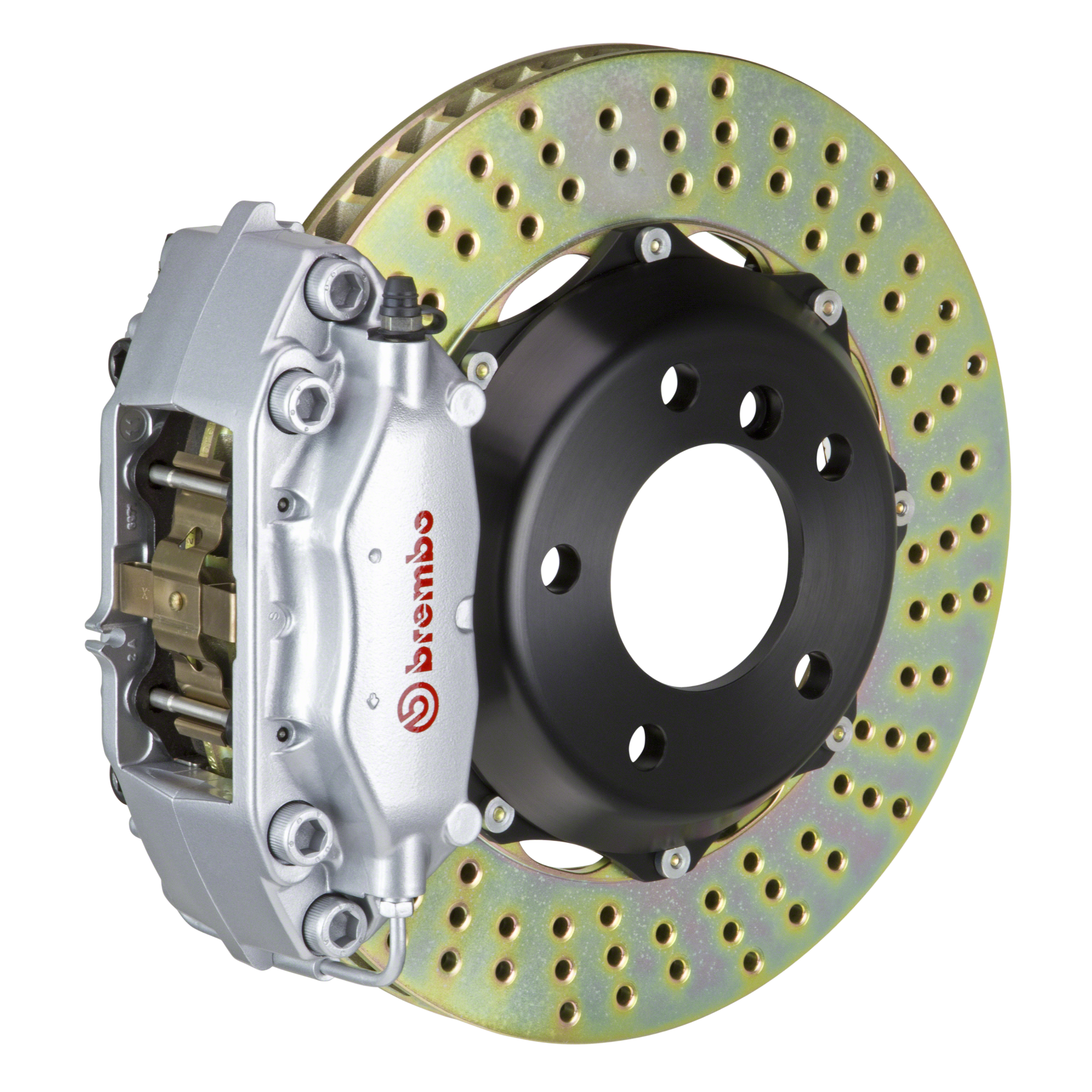 Porsche Brembo GT 328x28 2-Piece Calipers 4 Piston Drilled Rear Big Brake Kit - Silver Calipers