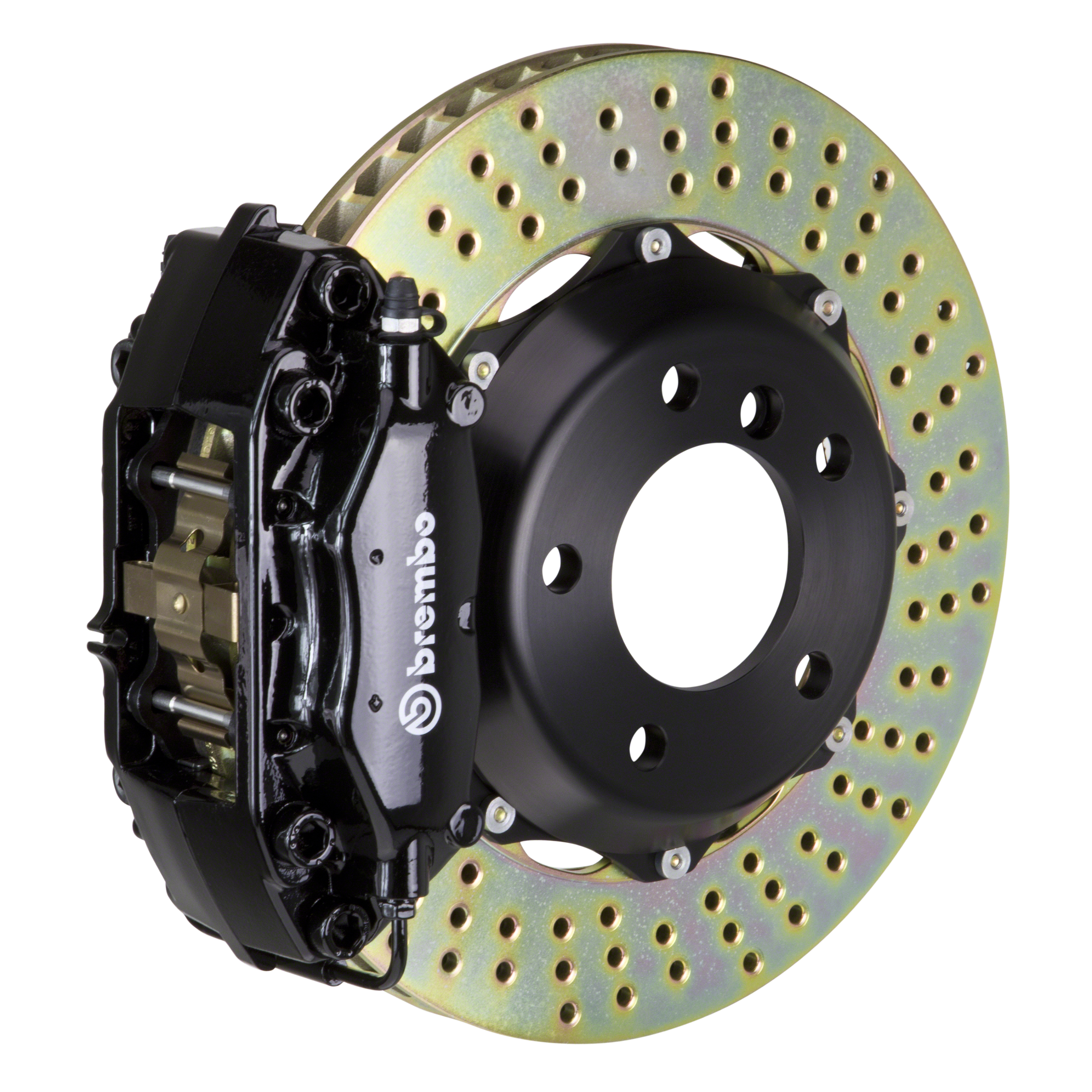 Porsche Brembo GT 328x28 2-Piece Calipers 4 Piston Drilled Rear Big Brake Kit - Black Calipers