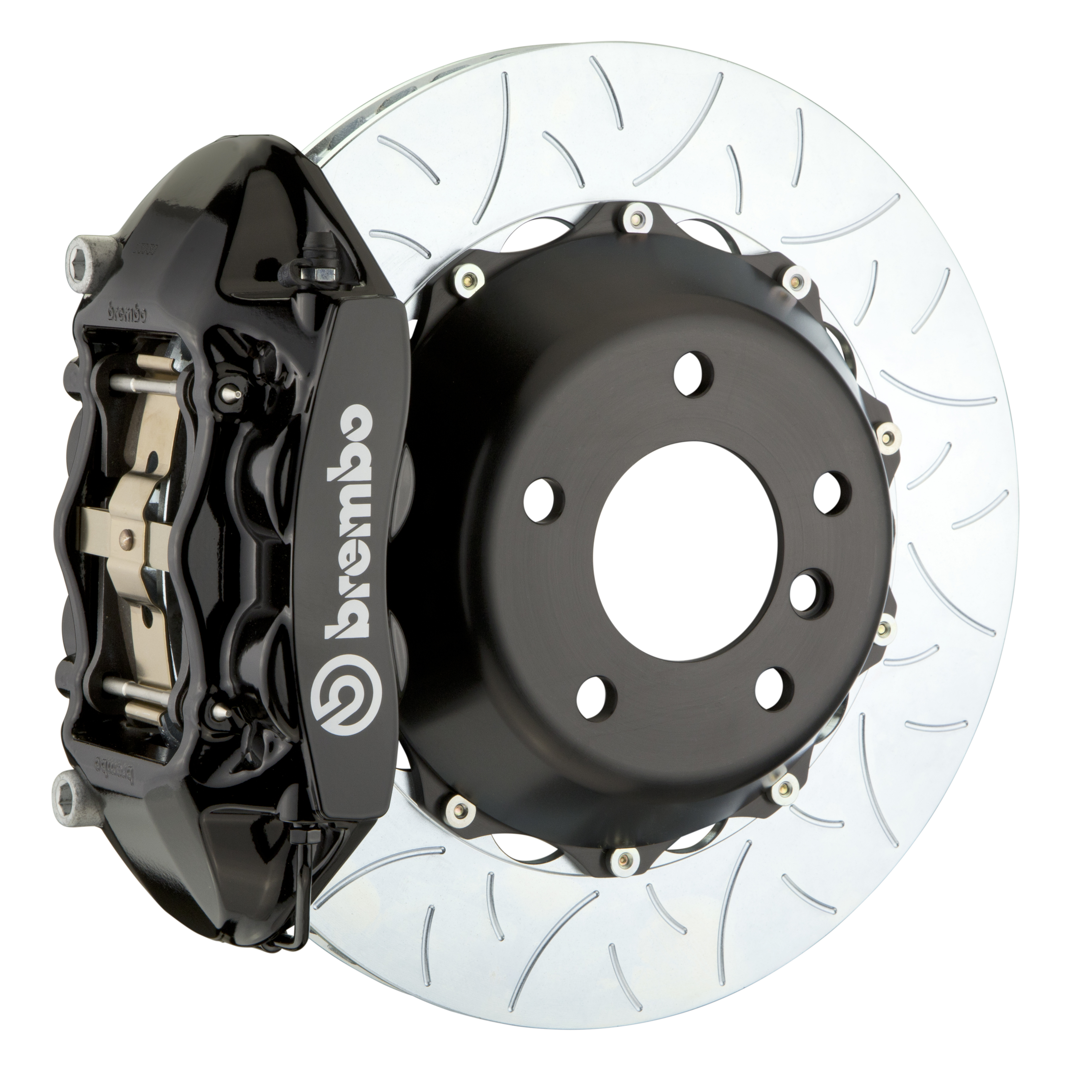 Porsche Brembo GT 345x28 2-Piece Calipers 4 Piston Slotted Type-3 Rear Big Brake Kit - Black Calipers