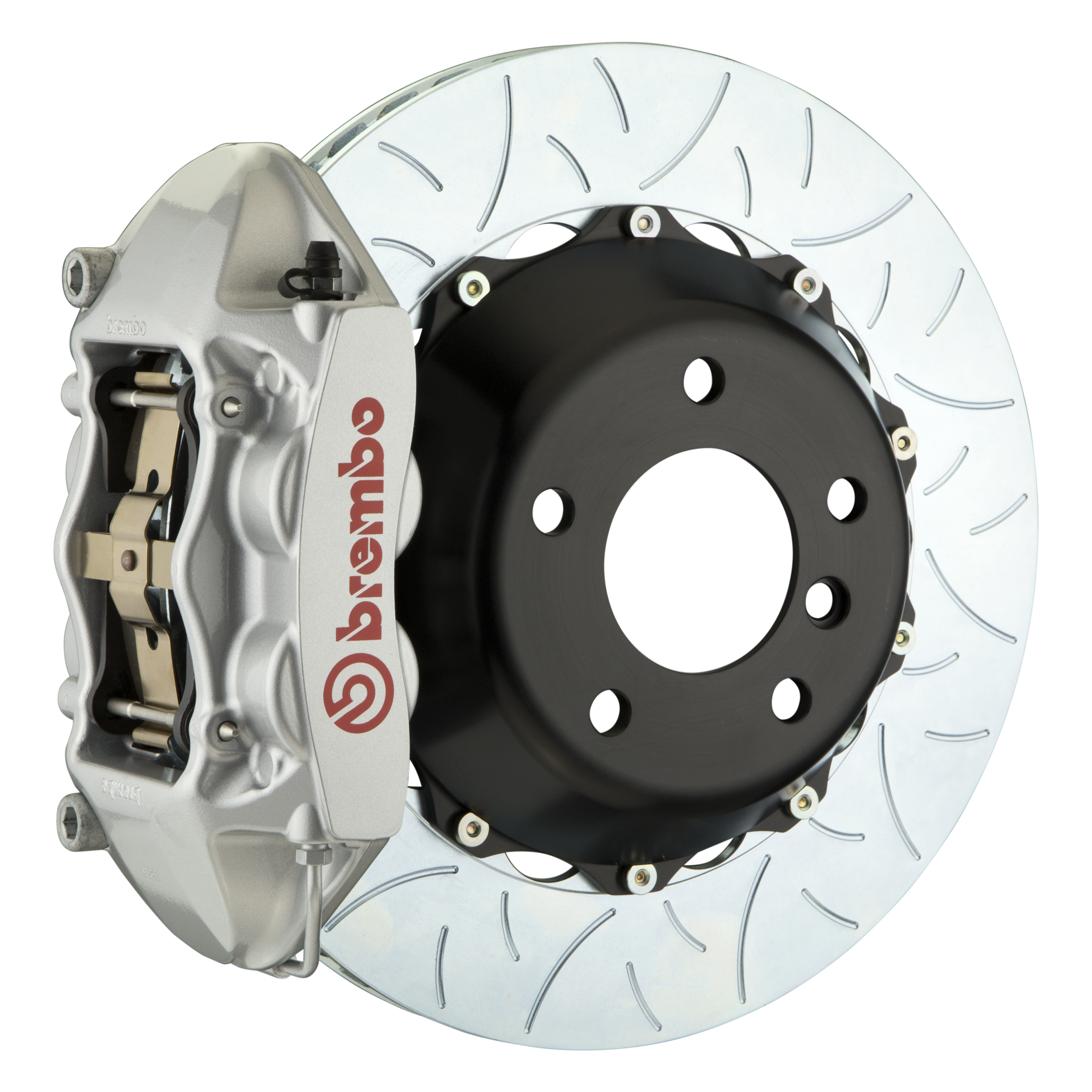 Porsche Brembo GT 345x28 2-Piece Calipers 4 Piston Slotted Type-3 Rear Big Brake Kit - Silver Calipers