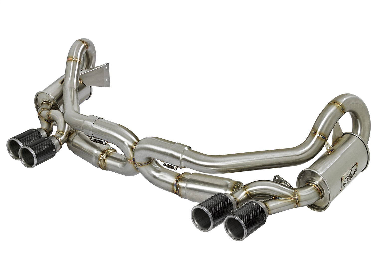 Porsche MACH Force-Xp 2-1/2 in 304 Stainless Steel Cat-Back Exhaust w/Carbon Fiber Tips