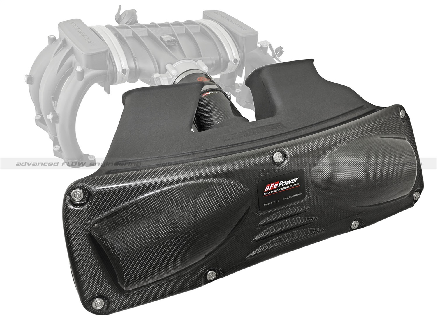 Porsche Black Series Stage-2 Carbon Fiber Cold Air Intake System w/PRO 5R Filters