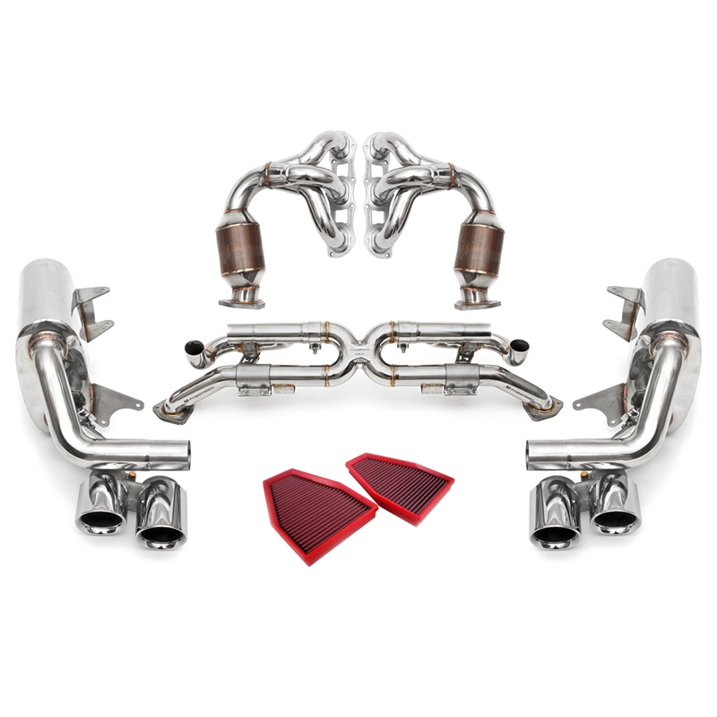 Porsche 991 Carrera Valvetronic Performance Package w/ Quad Tips - Polished Chrome (For PSE Cars, No valve controller)
