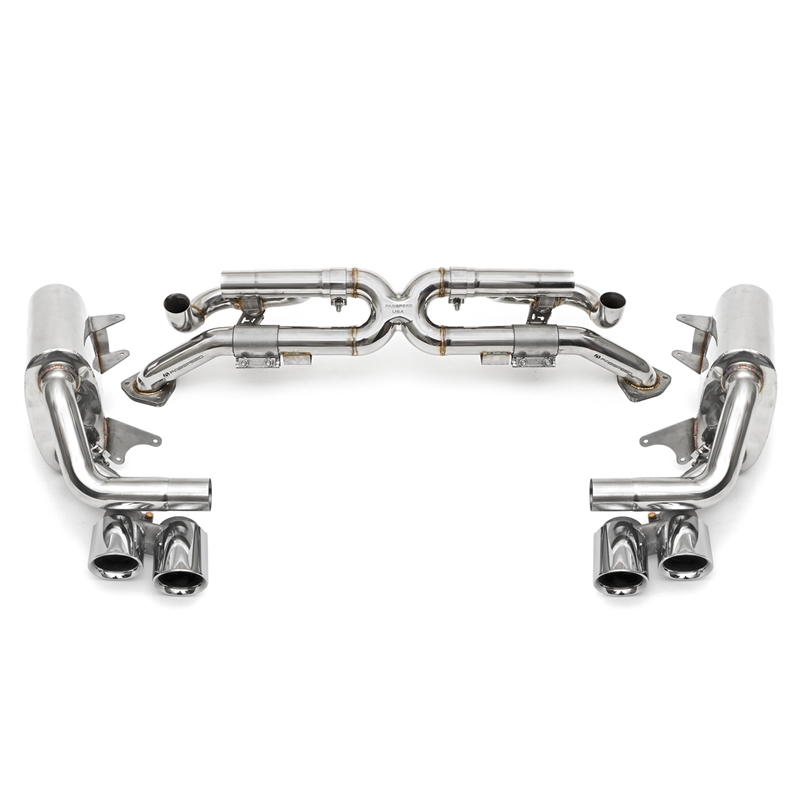 Porsche 991 Carrera Valvetronic Exhaust System w/ Quad Tips - Polished Chrome (Includes valve controller)