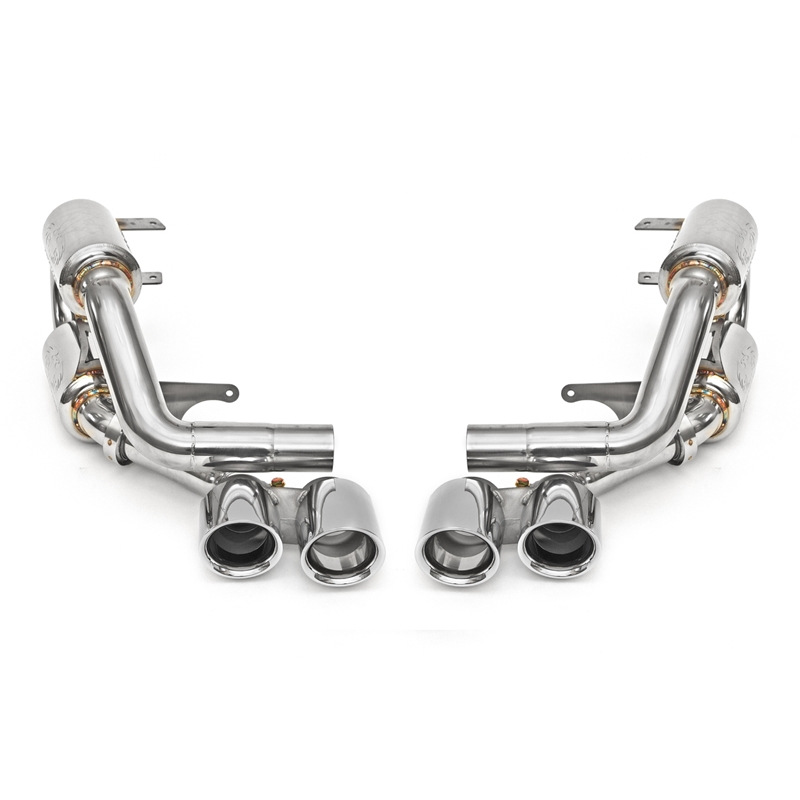 Porsche 991 Carrera Supercup Exhaust System w/ 3.4L Non-S / Non- PSE Tips - Black Chrome