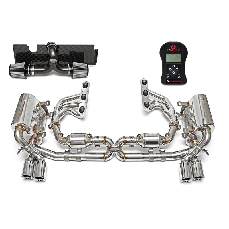 Porsche 996 Carrera Sport Performance Package with ECU w/ Long (2002-2004) Tips - Black Chrome