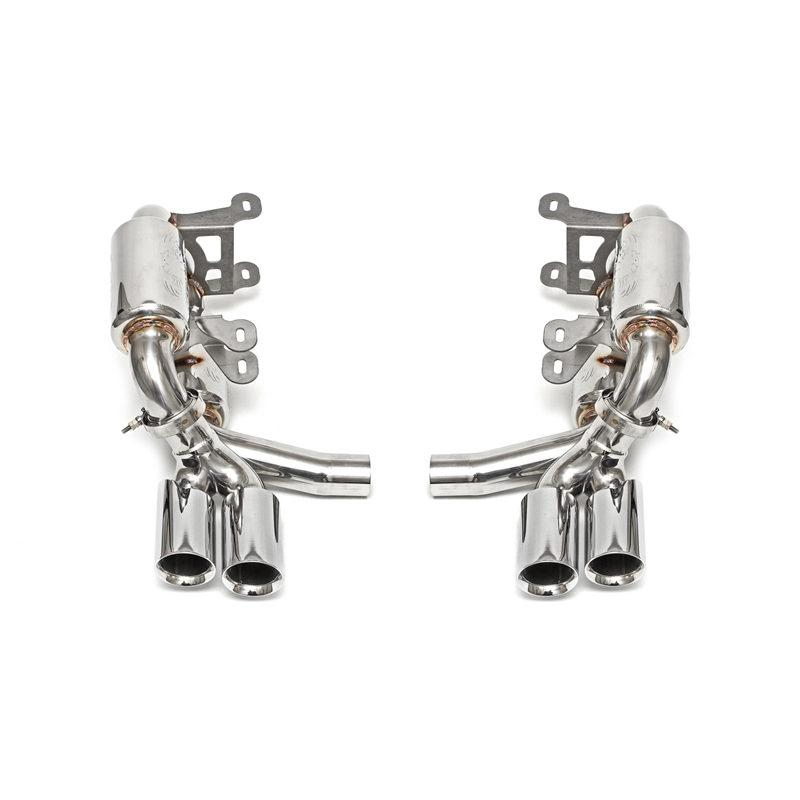 Porsche 996 Carrera Supercup Exhaust System w/ Tips - Long Black Chrome