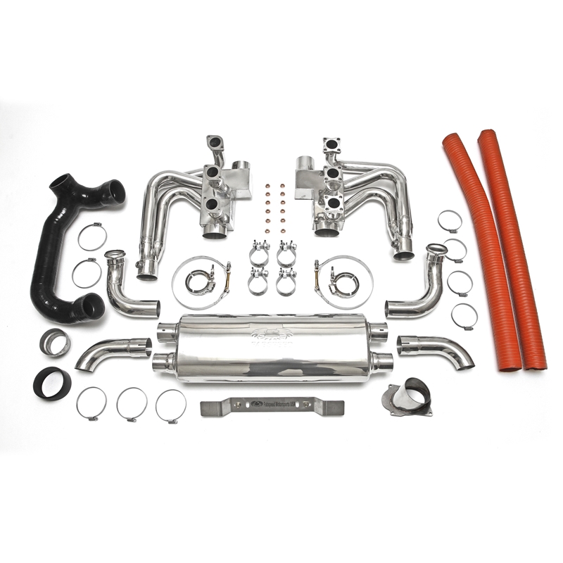 Porsche 993 Carrera RSR Header Muffler Kit without Heat (Dual inlet/outlet muffler)