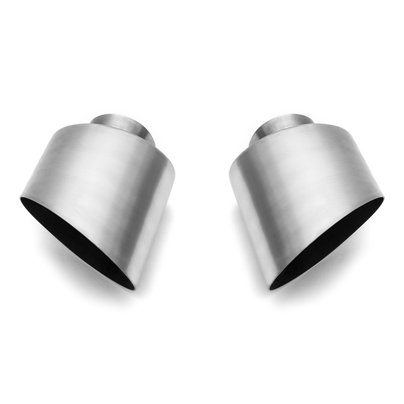 Porsche 993 Carrera Single Wall Oval Bolt-On Tips - Brushed Finish - Narrow Body