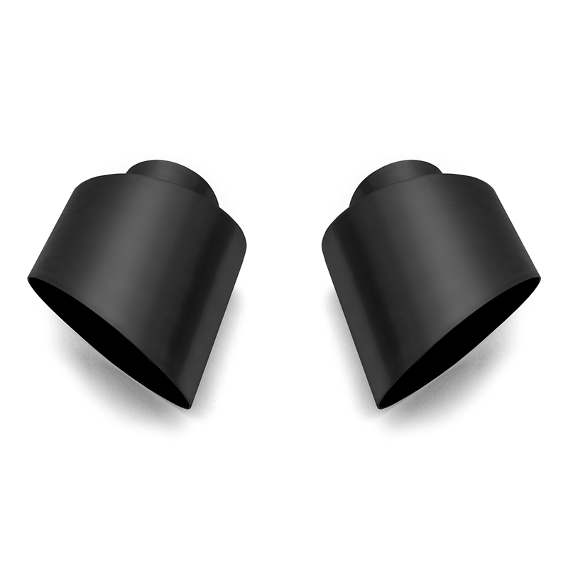 Porsche 993 Carrera Single Wall Oval Bolt-On Tips - Matte Black Ceramic Coated - Narrow Body