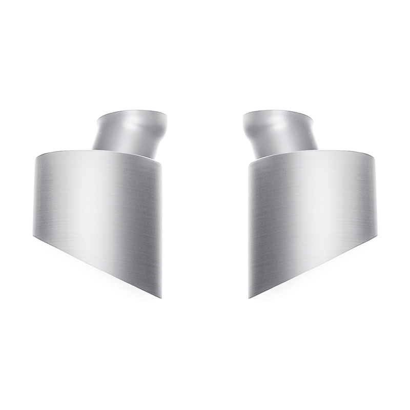Porsche 993 Carrera Single Wall Oval Bolt-On Tips - Brushed Finish - Wide Body