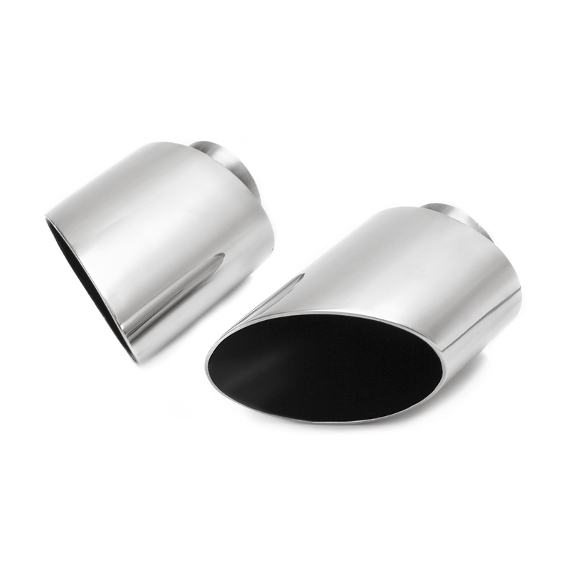 Porsche 993 Carrera Single Wall Oval Bolt-On Tips - Polished Finish - Wide Body