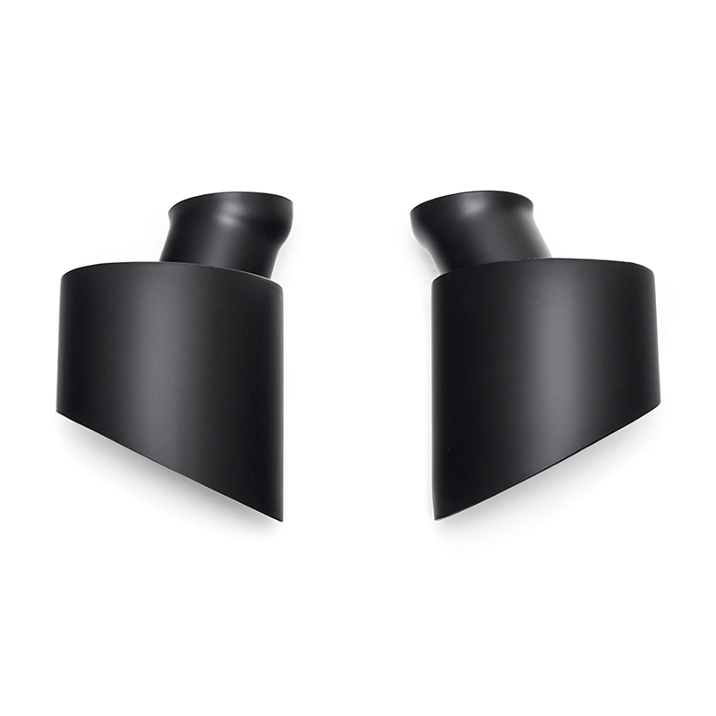 Porsche 993 Carrera Single Wall Oval Bolt-On Tips - Matte Black Ceramic Coated - Wide Body