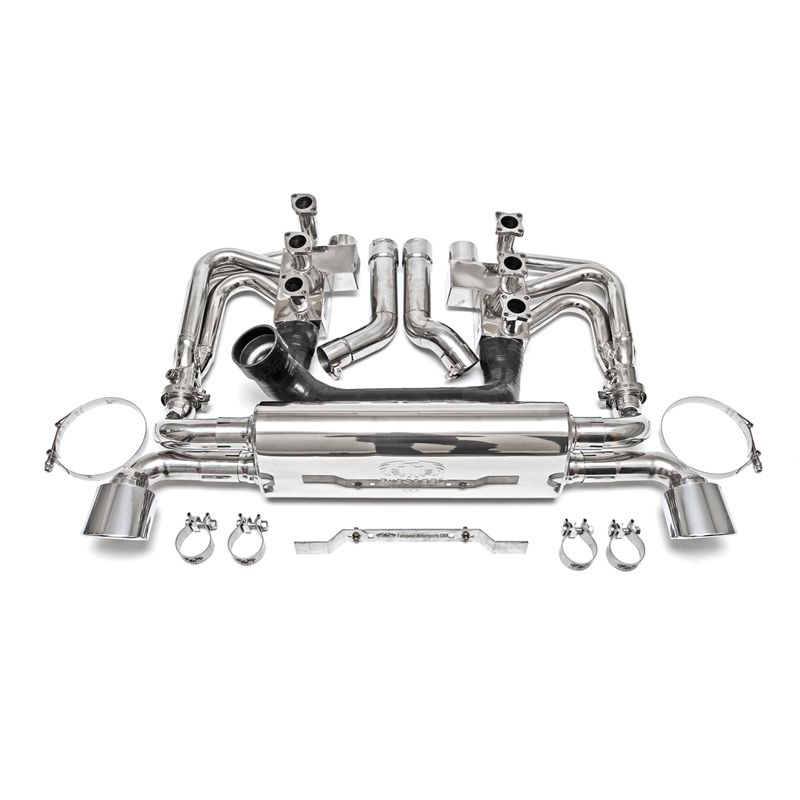Porsche 964 Carrera RSR Header Muffler Kit without Heat w/ Competition Muffler Outlets and Sport Cats