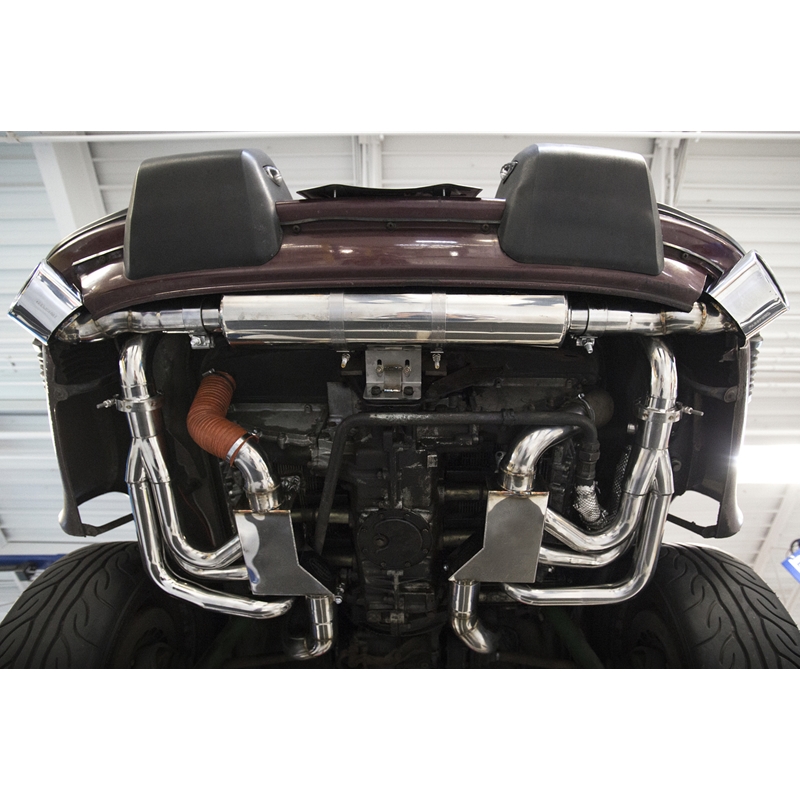 Porsche 911 Carrera 3.0 RSR Header Muffler Kit With Heat w/ Tips (1974-1983) (Sport Cats Not Included)