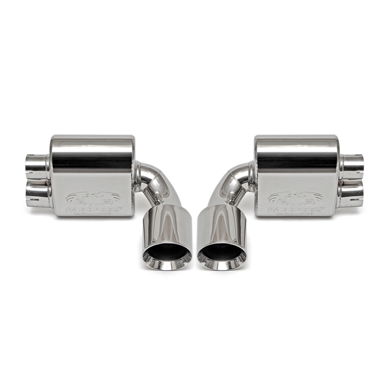 Porsche 991 GT3 Center Mini-Maxflo Performance Exhaust System w/ Tips - Polished Chrome