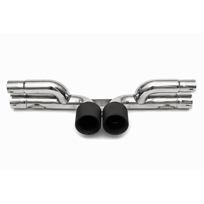 Porsche 991 GT3 Center Muffler Bypass Pipe w/ Tips - Polished Chrome