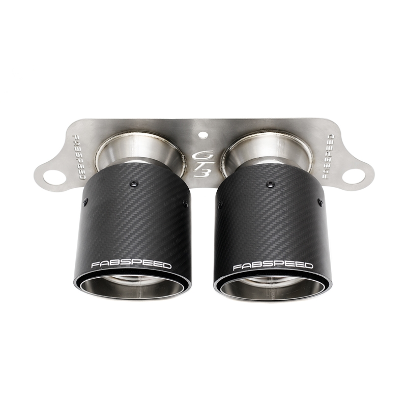 Porsche 991 GT3 Deluxe Dual Style Tips - Carbon Fiber (replacement tips for factory mufflers)